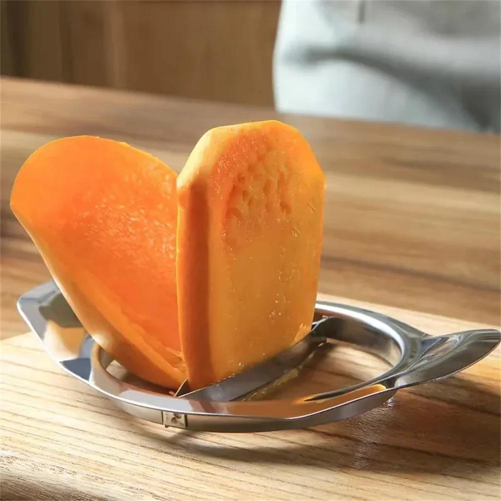 Kitchen Stainless Steel Mango Cutter Apple Slicer Vegetable Knife Corer Easy To Use Peeler Fruit Splitter Cutter Divider Tools