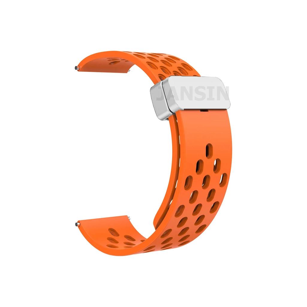 22mm Magnetic Silicone Strap For Amazfit Bip 6 5 5 Unity/GTR 2 3 4 Breathable For Amazfit Stratos/Balance/Pace Sports Wrist Belt