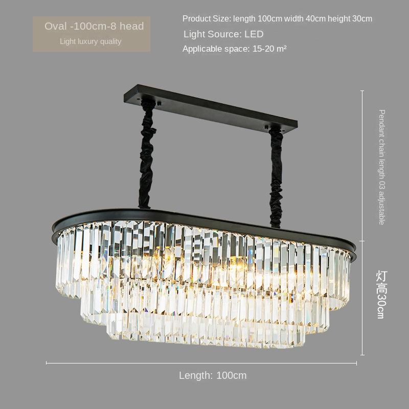 

Американский ретро винтажный подвесной светильник на цепочке, светодиодная лампа для столовой, хрустальный стеклянный подвесной светильник, светодиодный L85cm чёрный