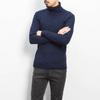 Spring and Autumn Men's Knitwear Korean Version Slim Fitting High Neck Pullover Warm Fried Dough Twists Sweater Casual Bottoming Sweater Top