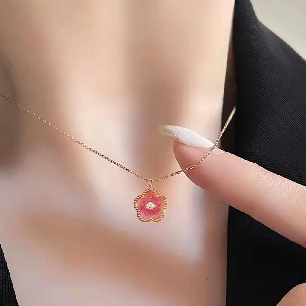 Temperament Water Drop Necklace Women'S Light Luxury Niche Senior Design Sense Student Girlfriend Tassel Clavicle Chain