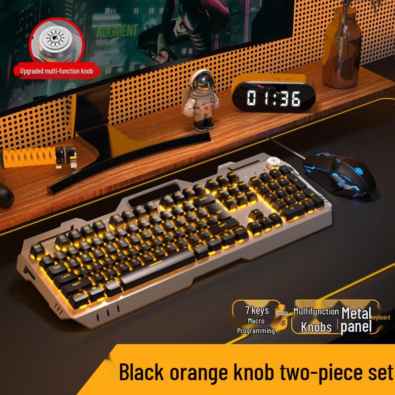 Pioneer 810 Gaming Set: Mechanical Feel Keyboard, Mouse, Headset with Knob