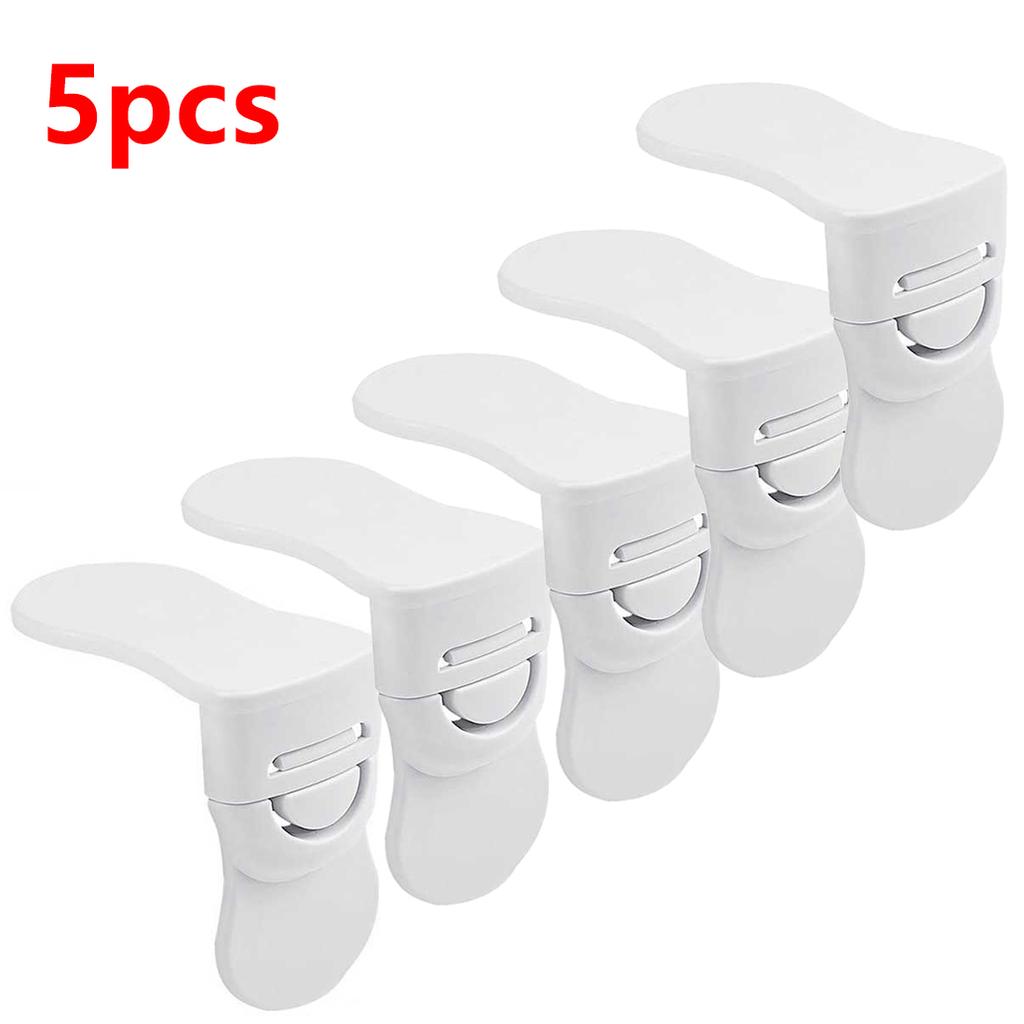 1-5pcs Baby Multifunctional Safety Locks Anti-opening Cabinet Open Glass Cabinet Safe Lock Anti-clip Hand Door Lock Fixing Clips