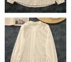 Korean Style Retro Evening Tea Embroidered Cotton Women's Shirt