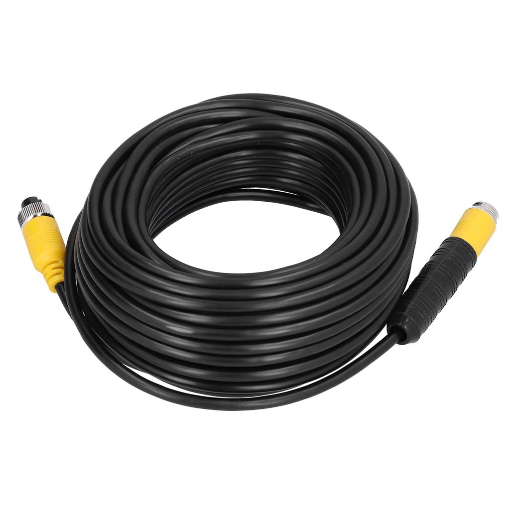 50ft 4Pin Car Video Extension Cable with Waterproof Shielded for CCTV Rearview Camera Truck Trailer