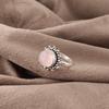 Rose Quartz Jewelry, 925 Solid Sterling Silver Ring, Handmade Gemstone Jewelry Ring For Thanksgiving Gift