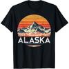 T-shirt Souvenir Vintage Montagne Alaska Nature Hommes Femmes(1)