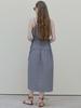 Avang Stripe Washing Sleeveless Dress - Navy