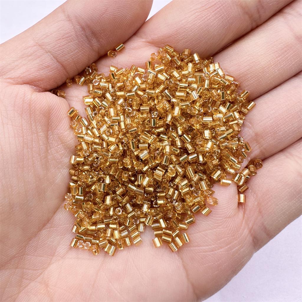 1000Pcs 2mm Bead Bracelet Beading Chain Beads Glass Tube