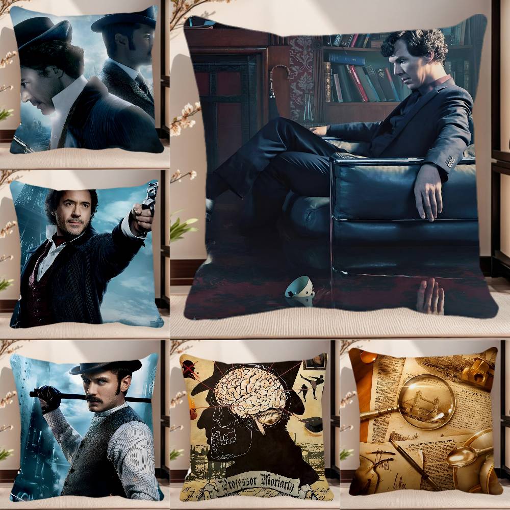 SSherlock HHolmes Pillow Case Square Pillow Bedroom Sofa Leisure Comfort Cushion Car Home Decoration