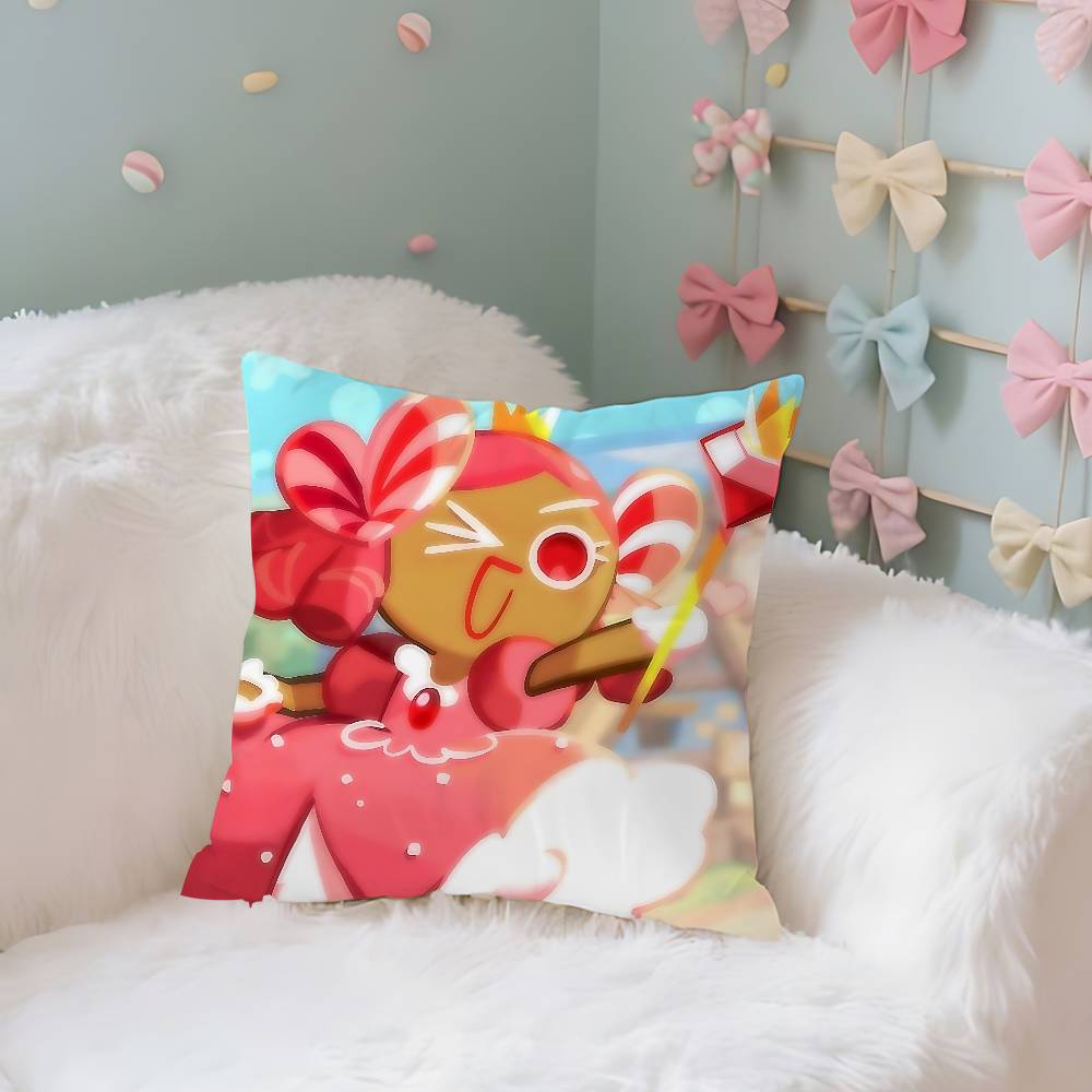 Game CRK Pancake Princess Cookie Button Case Plush Fabric Soft Pillowcase Double Sided Print Cushion Cover Household Gifts