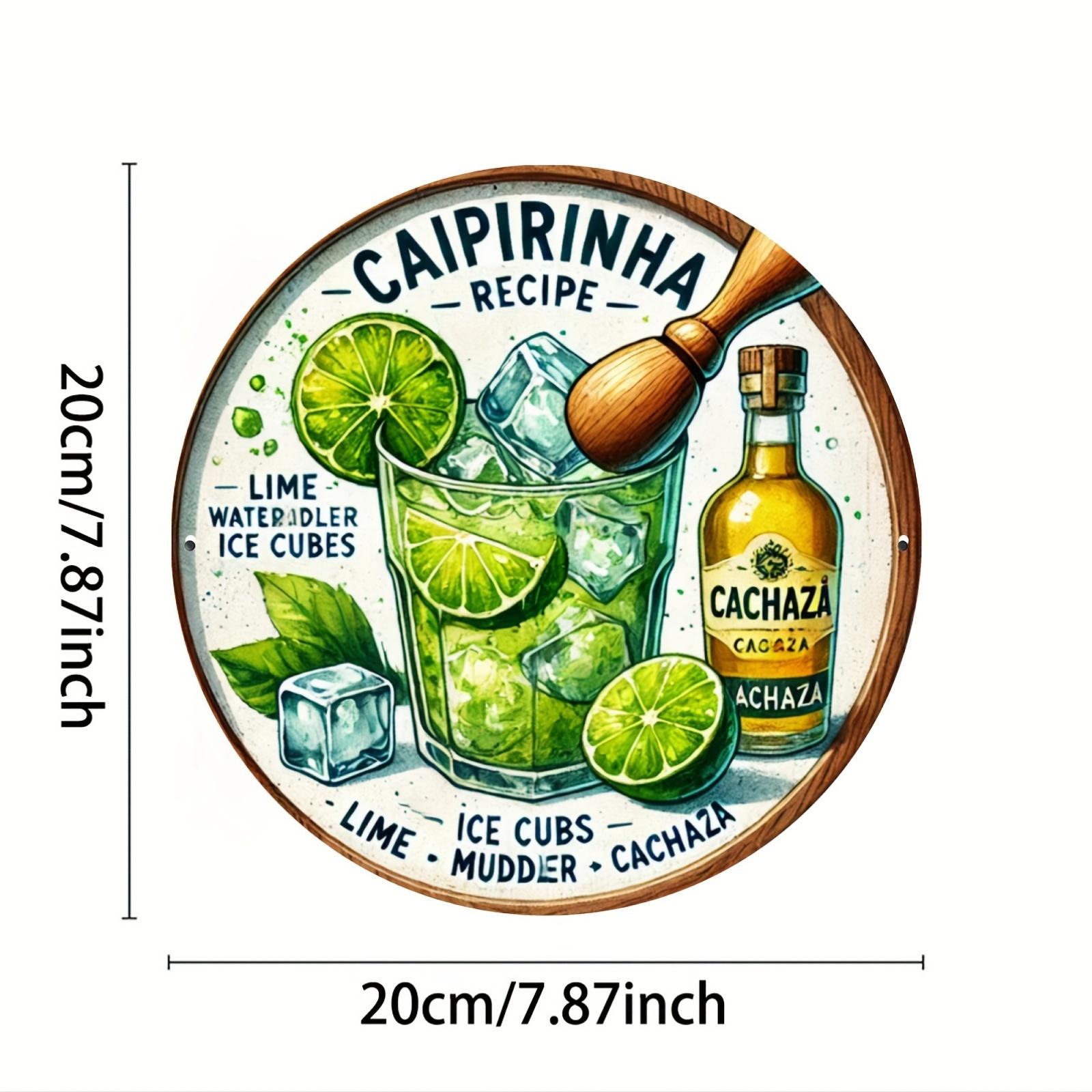 

Vintage Brazilian Cocktail Recipe Metal Sign x Inch Aluminum Art for Home Kitchen Restaurant Garden Garage Hotel 20x30cm（7.8x11.8inch）