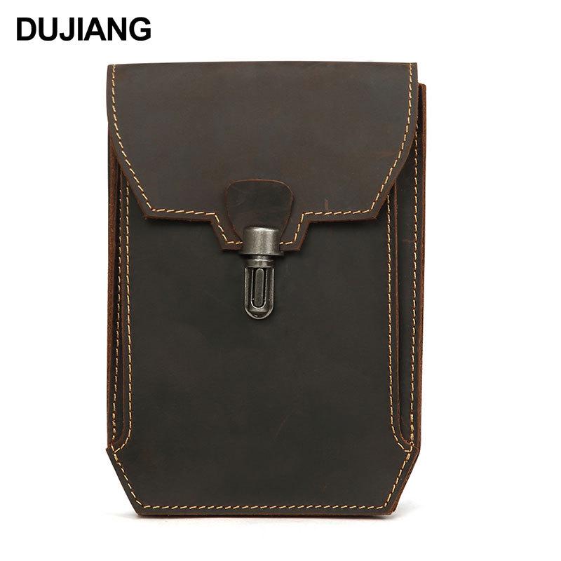 

Мужская ретро нагрудная сумка из натуральной кожи - Кроссбоди из коровьей кожи высшего слоя для повседневных путешествий на открытом воздухе 6379 Small Crazy Horse Leather