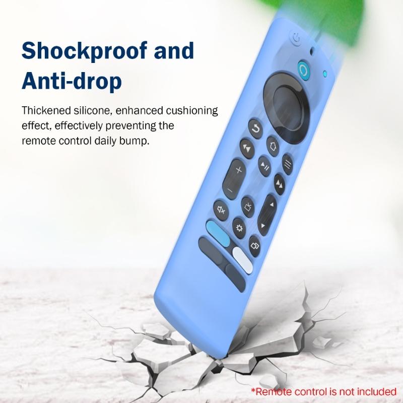 Soft Silicone Protective Cover for Fire TV Stick 4K Max 2nd 2023 Voice Remote Control Comfortable Grip Sleeve