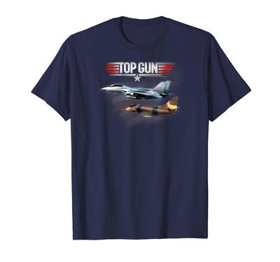 Top Gun American Flag Fighter Jet Classic Action Movie T-Shirt