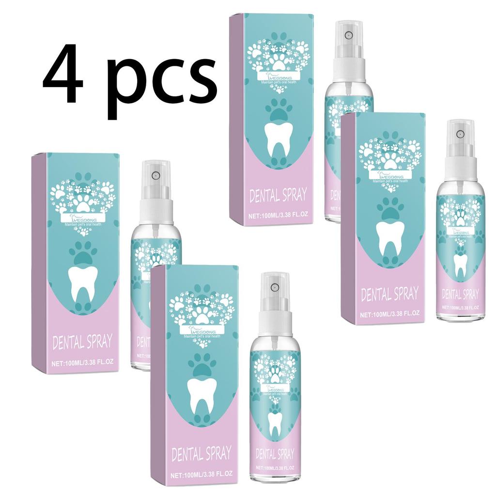 YEGBONG Haustierspray für Zähne, reinigt das Maul von Katzen und Hunden, entfernt Mundgeruch und Zahnstein, Haustier Mund- und Zahnpflege 100ml