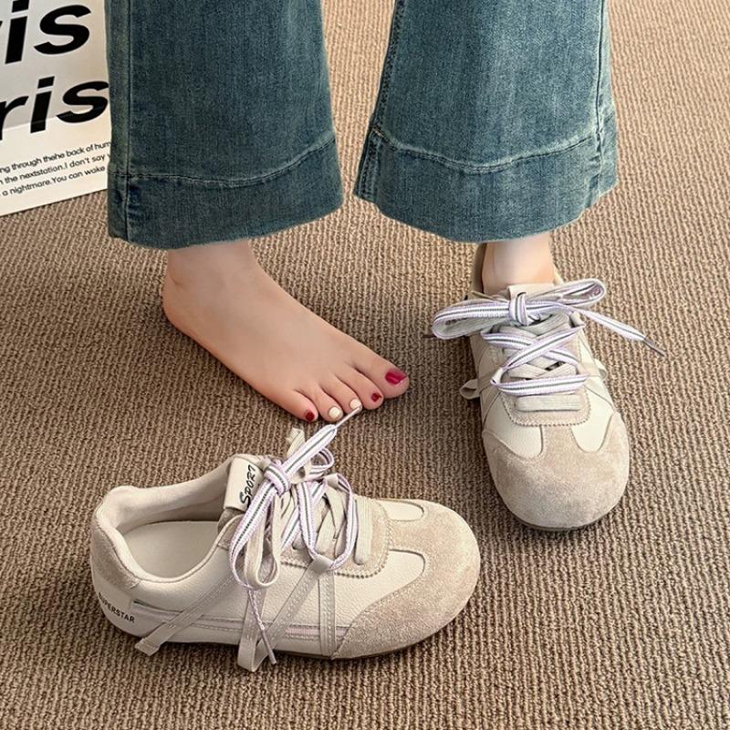 Color matching inner height increase women's autumn new versatile retro casual sports board shoes little white shoes