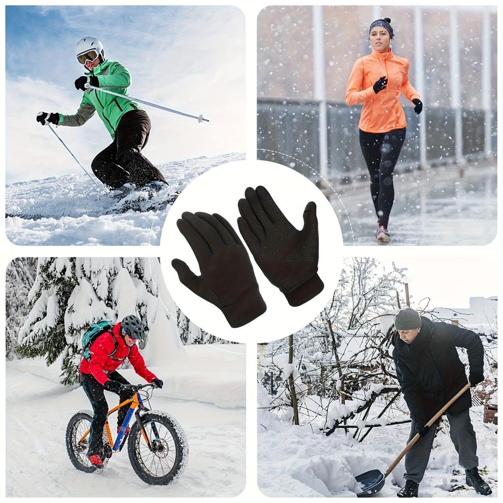 high qualityMen's and Women's Winter -Lined Warm Gloves, Windproof, Cold-Resistant, Touchscreen, Non-Slip, Lightweight, for Running, Cycling,
