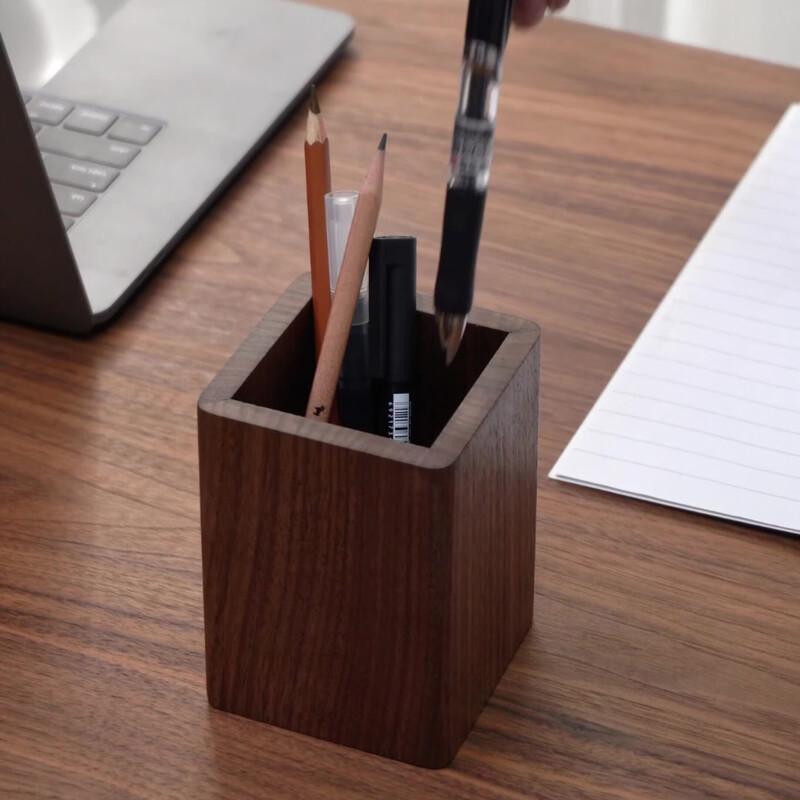 Nordic Black Walnut Wood Pen Holder