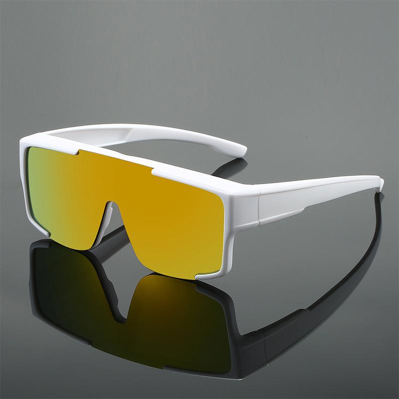 

Неполяризованные мужские солнцезащитные очки-обертывающие, надеваемые поверх, с одним зеркальным покрытием, двойного назначения, для альпинизма, ветрозащитные спортивные женские очки