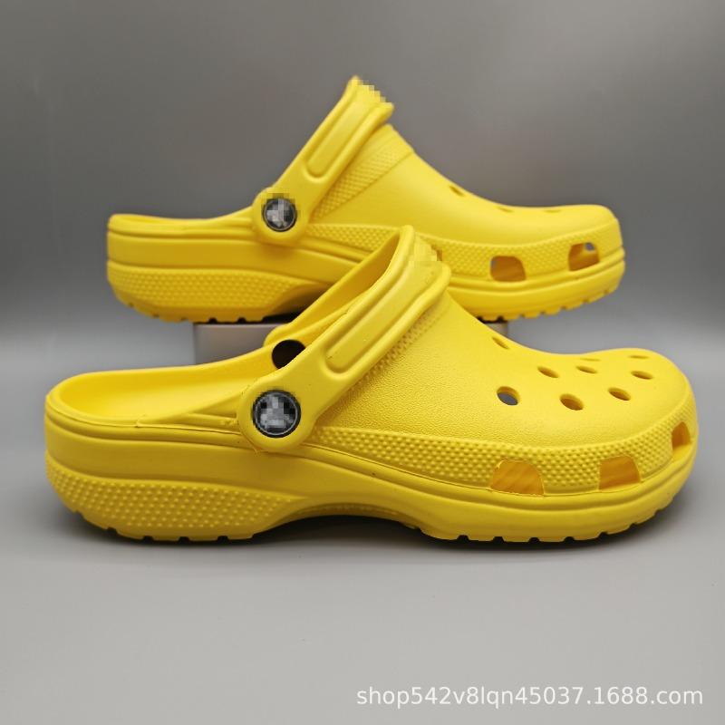 Men's and Women's Beach Shoes Baotou Sandals Outer Wear Couple's Casual Versatile Breathable Hole Shoes Beach Non-slip