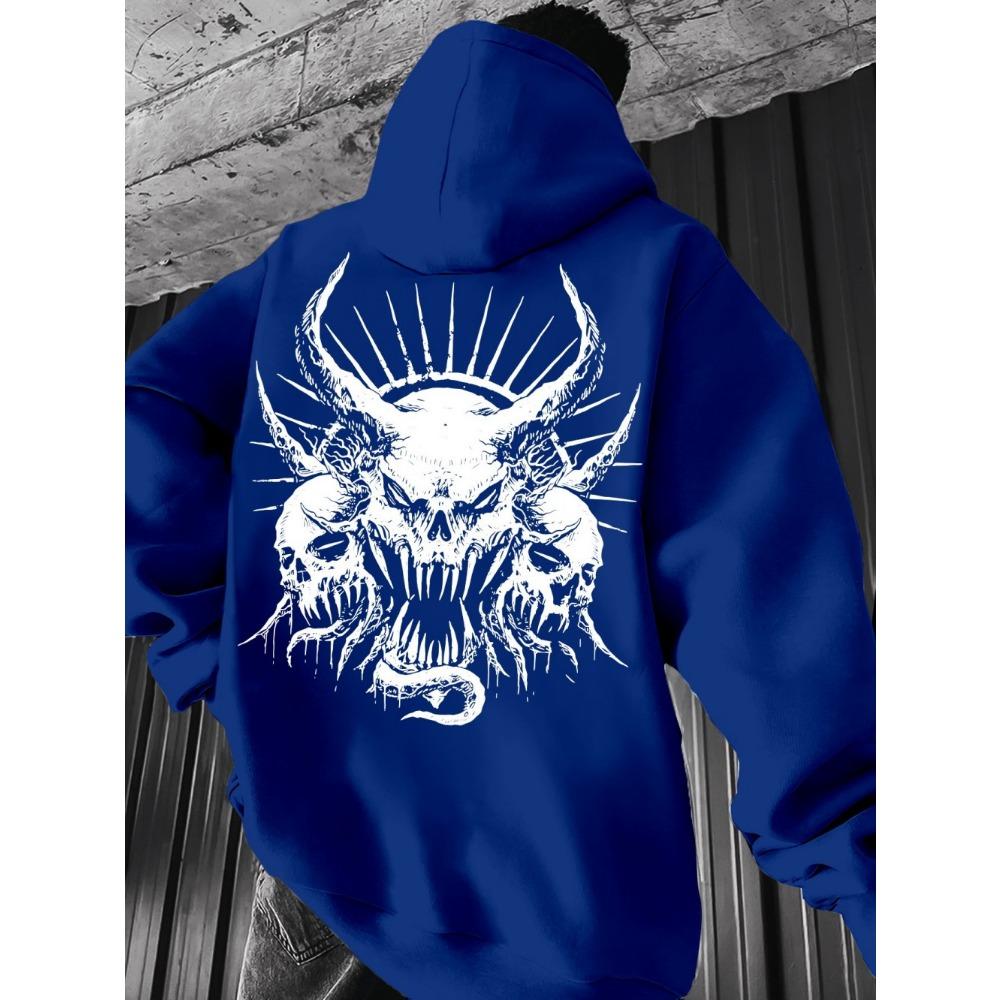 Skull Print Men's Hoodies Fashion Pullover Autumn Clothing Casual Clothes Women Tops Sweatshirts