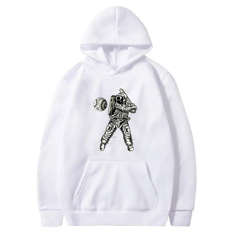 Men Hoodies Astros Playing Baseball Printed Tops Round Neck For Womens Fashion Casual Soft Pullover Sweater Loose Men Comfort