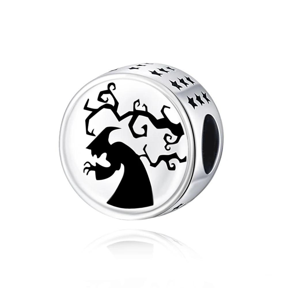 Halloween Charms Gothic Witch,Pumpkin Cute Bat Skull Beads Charm Fits Brand Bracelet Necklace Fine Halloween Jewelry Gifts