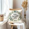 1/4pcs Floral Patterned Pillowcases with Inspiring Sayings Sofa cushion cover home bedroom room decoration