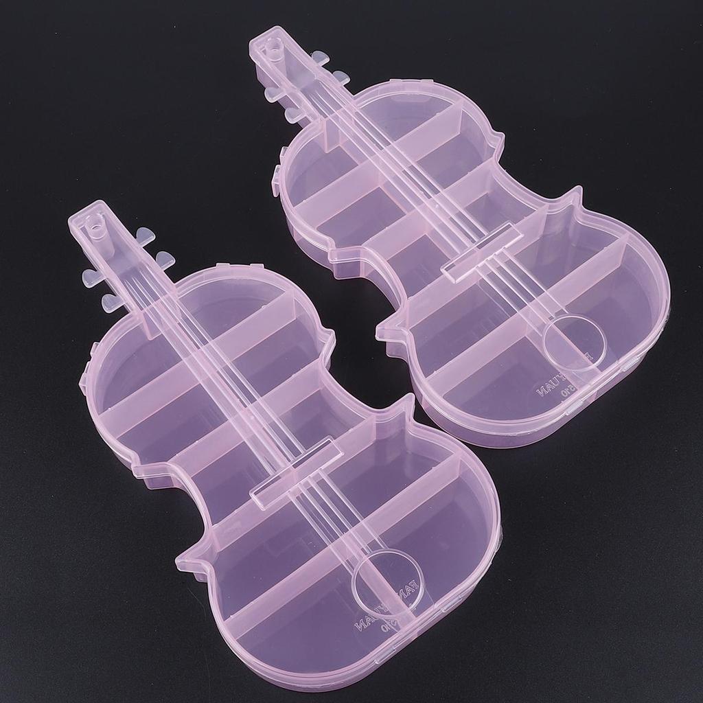 PVC Compartments Adjustable Practical Guitar Storage Box Bead Ring Box Jewelry Presentation Organizer