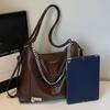 Fashionable Chain Decor Tote Bag Leather Crossbody Bag Multi-functional Backpack Suitable Travel for Daily Shopping Weekend Travel and Other Scenes