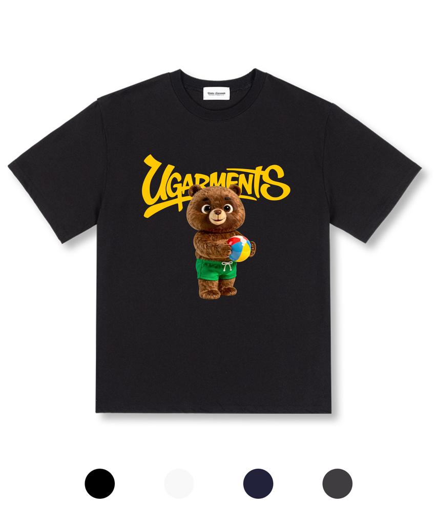 UNION GARMENTS Brown Bear Oversized Short Sleeve T-Shirt 4 Colors
