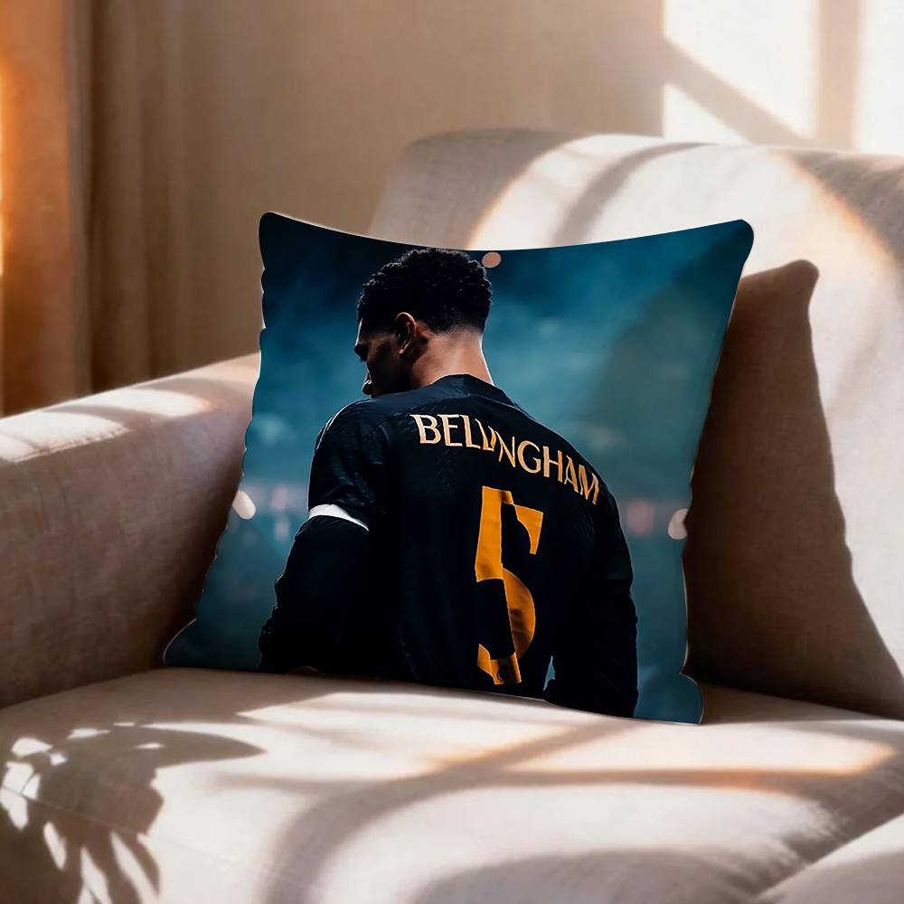 Football JJude BBellinghams   Pillow Case Pattern Printed Pillowcase For Living Room Sofa Cushion Cover