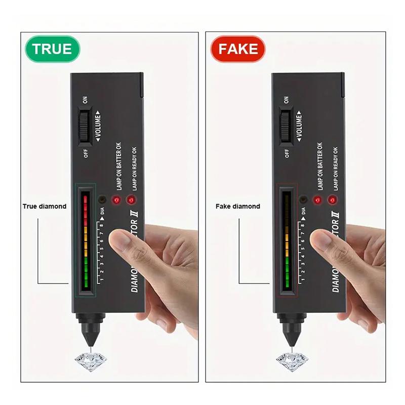 1 szt. Profesjonalny tester diamentów, tester diamentów o wysokiej dokładności wiertło diamentowy miernik przewodności cieplnej testowanie twardości narzędzie do selekcji kamieni szlachetnych
