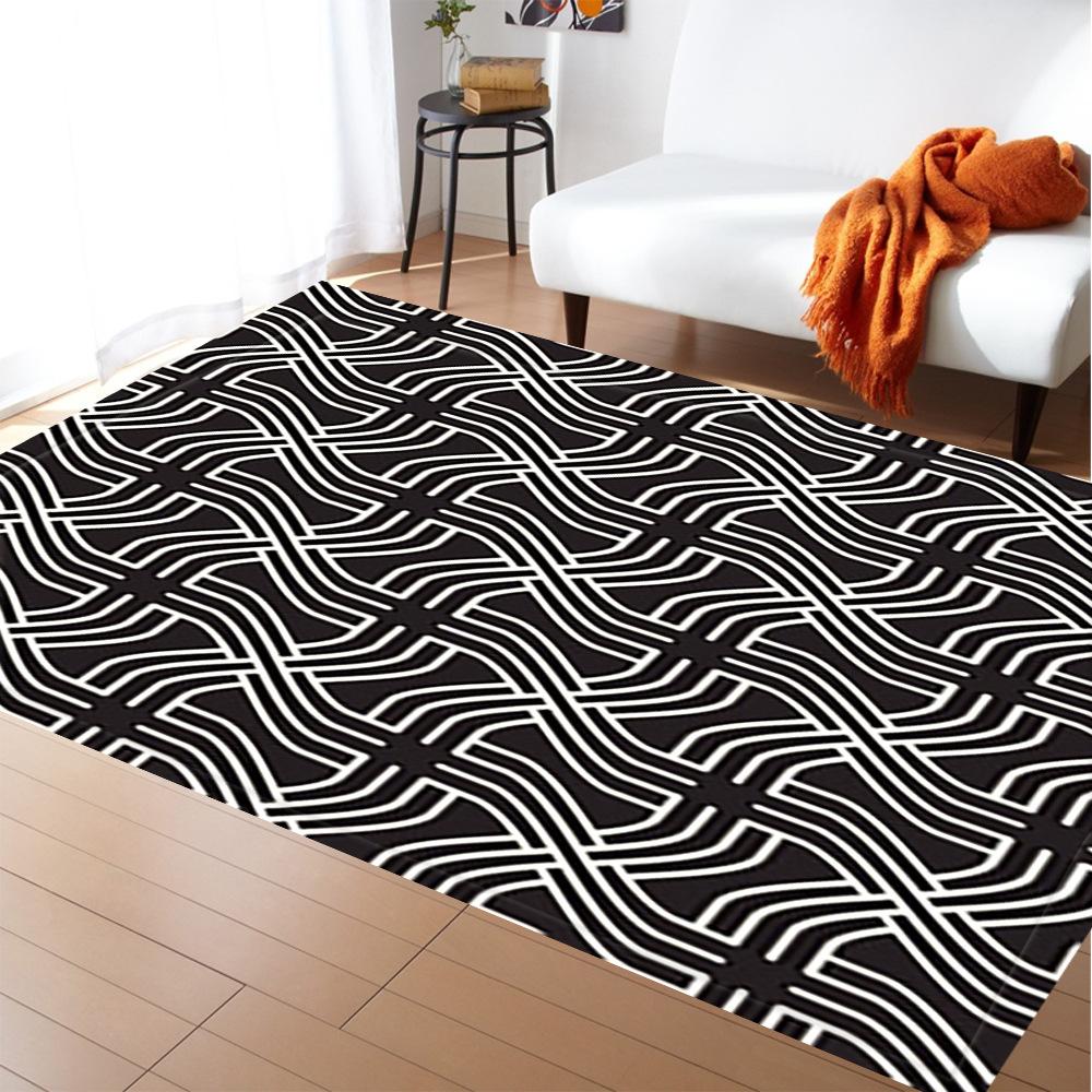 Abstract Stereoscopic Vision Living Room Carpet Bedroom Dining Room Floor Mat Size