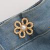 Reusable Detachable Waistband Flower Buttons Tool Jeans Waist Buckle Adjustment Button For Pants Jeans Waist Clip