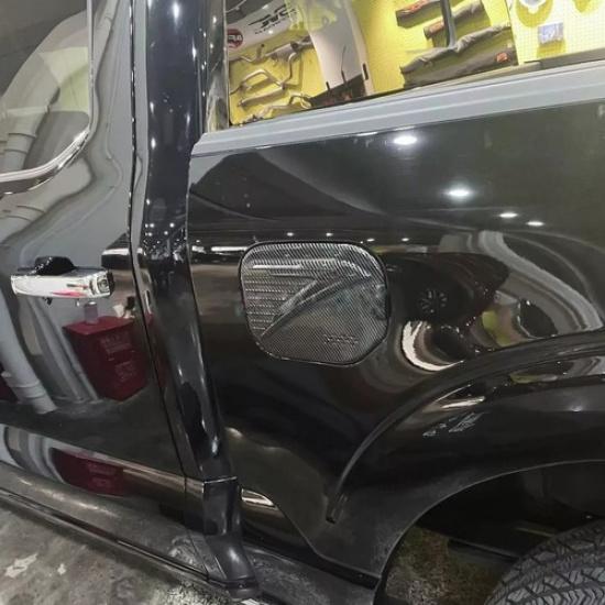 Carbon Fiber Car Fuel Tank Cap Cover Trim For -2024 Ford F-150 Accessories