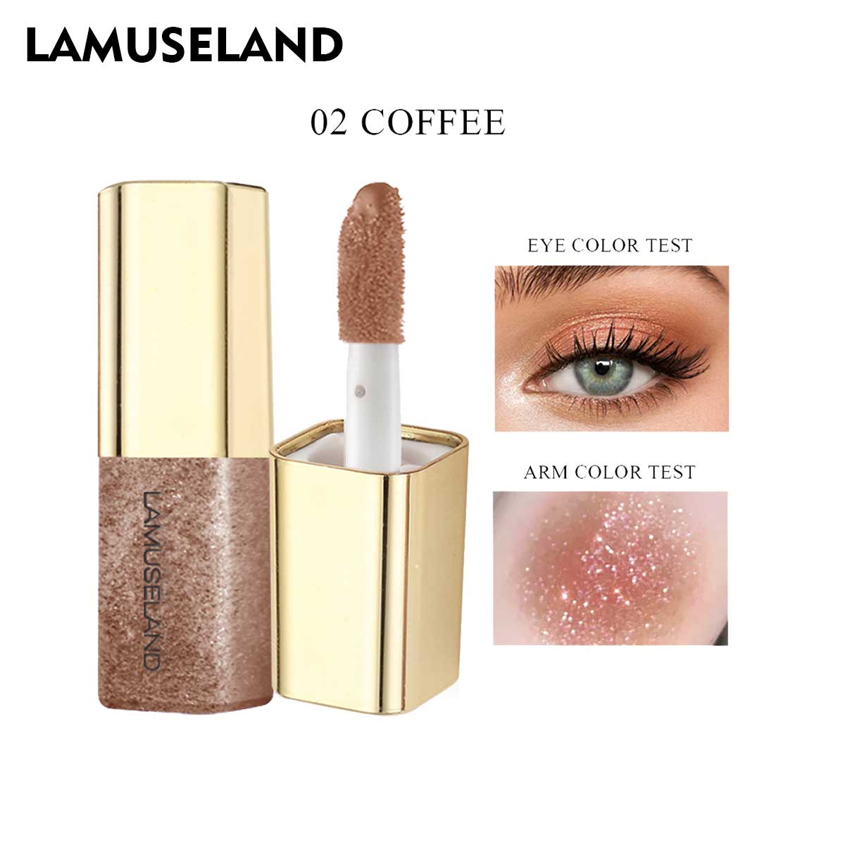 

LAMUSELAND 8 цветов жидкие тени для век элегантные блестящие тени для век макияж