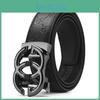 Men Genuine Fashion Leather Belt With Auto Buckle For Office And Casual Outfits