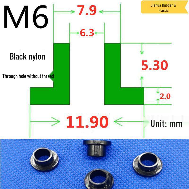 T-förmige Nylon-Dichtungsscheibe M3-M35 Gewinde Isolierabstandshalter