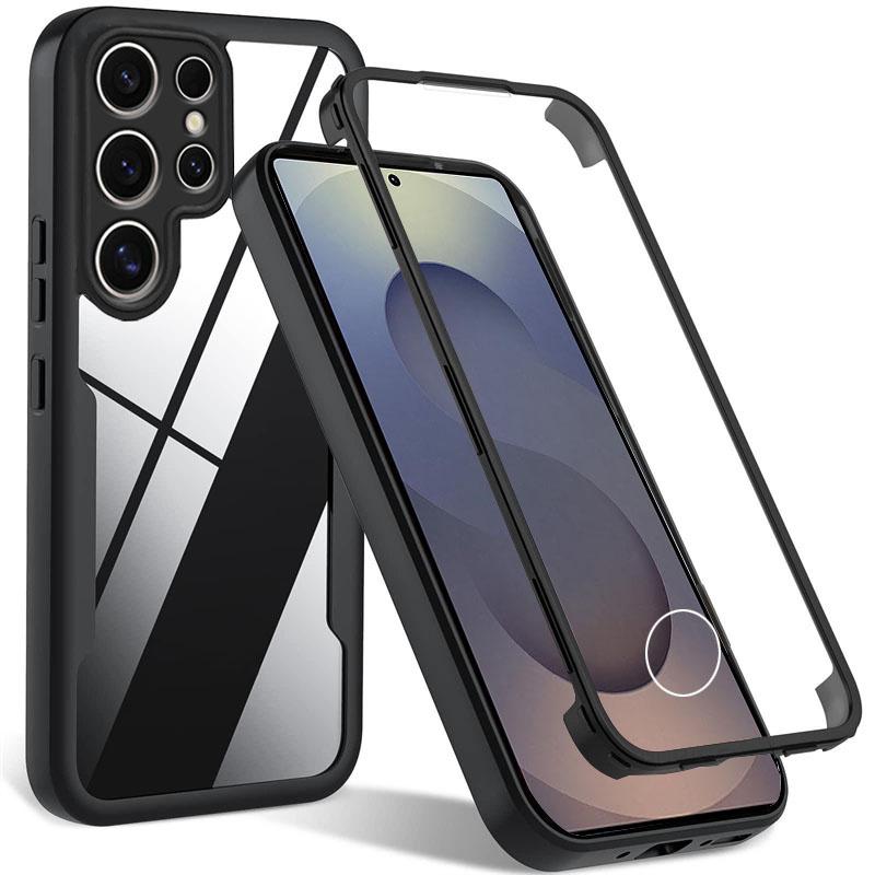 Screen Protector Case For Samsung Galaxy S25 EDGE S24 S23 S22 S21 Ultra Plus Full Body Cases For Samsung S24 S23 S21 FE Cover