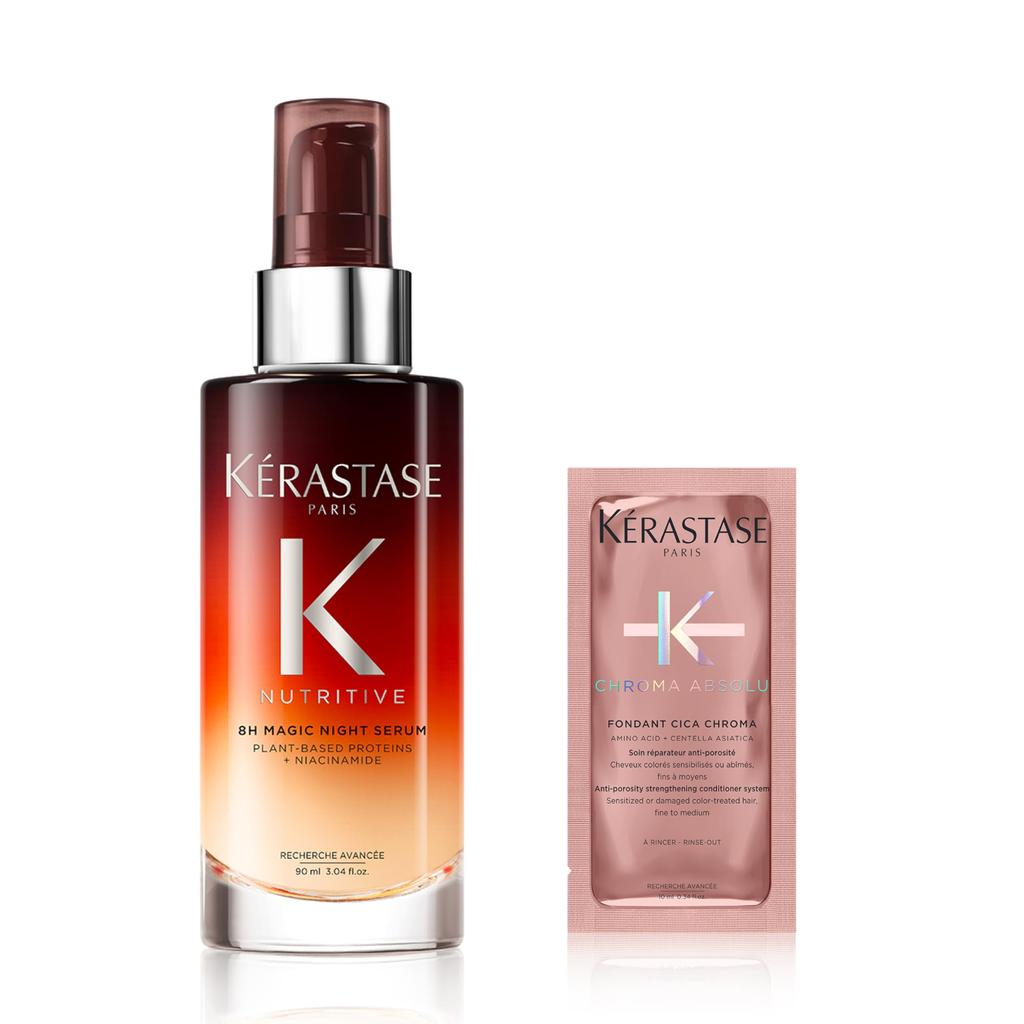 Magic Night Serum R Nighttime Hair Nutritive for Dry Includes a Sample Absolue Fondant Kérastase 90ml, Serum, Hair, (Chroma 10ml)