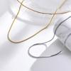 Stainless Steel Square Snake Bone Chain Thin Chain, Collarbone Necklace Lady, Gold Chain, Simple And Fashionable 131