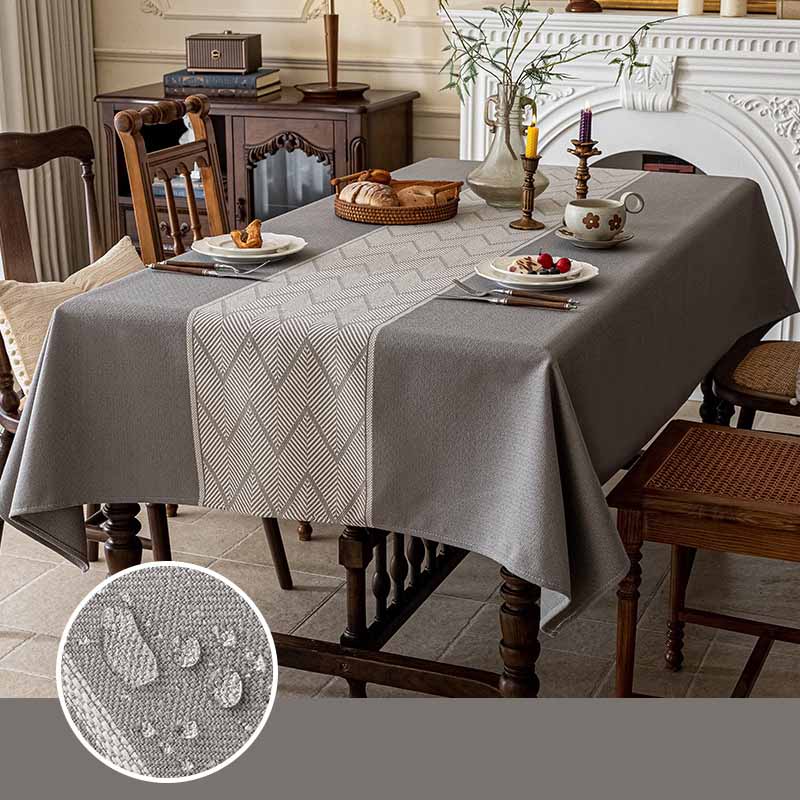 Thickened Imitation Cotton Linen Dining Household Square Wear-resistant Waterproof Oil Proof Tablecloth