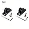 Aluminum Alloy Base Connecting Bracket Fixing Seat Mount For GoPro Hero 13 12 11 10 9 8 7 6 5 Insta360 X4 DJI Osmo Action 5Pro 4