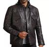 AL KHALID Real New Men's Black Leather Shirt Real Lambskin Causal Fashion Wear Shirt
