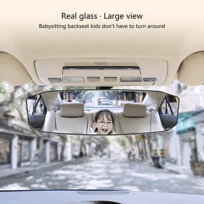 Specchietto Retrovisore Panoramico per Auto per Monitoraggio Bambino Sedile Posteriore Supervisione Neonati Guida Sicura Lente Grandangolare Senza Bordi