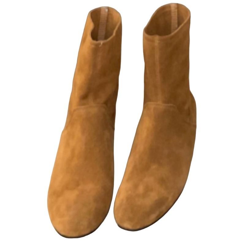 Small Man Height Increasing Birkenstock Short Boots Women's Boots Autumn and Winter Casual Versatile Western Boots Pile Boots Women