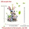 Décor de Pâques pour la Chambre Ornements Suspendus Lapin de Pâques 2D Pendentif Décoratif de Voiture Lapin en Acrylique avec Œuf & Décoration Chambre
