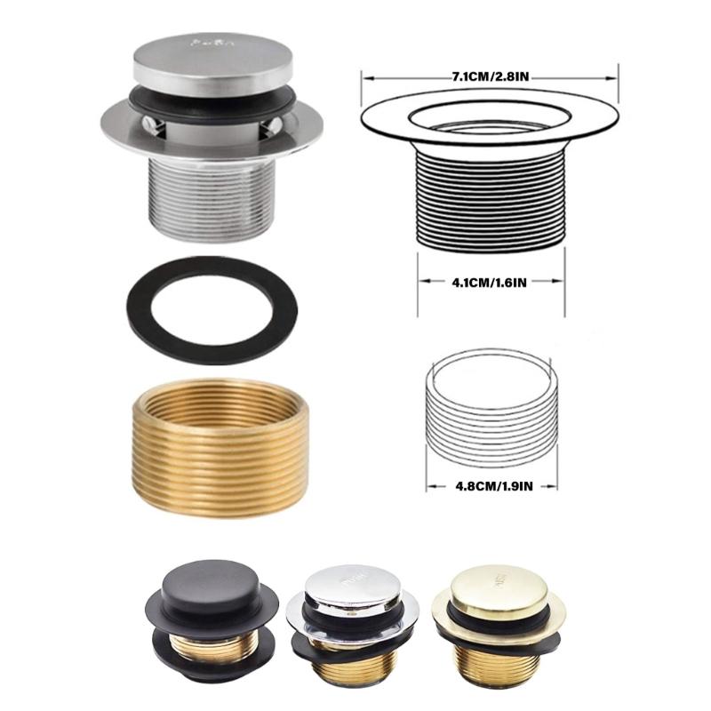 Bathroom Bathtub Drain Conversion Kits Tub Drain Plug Trim Set with Two-Hole Overflows Faceplates Bathtub Stoppers